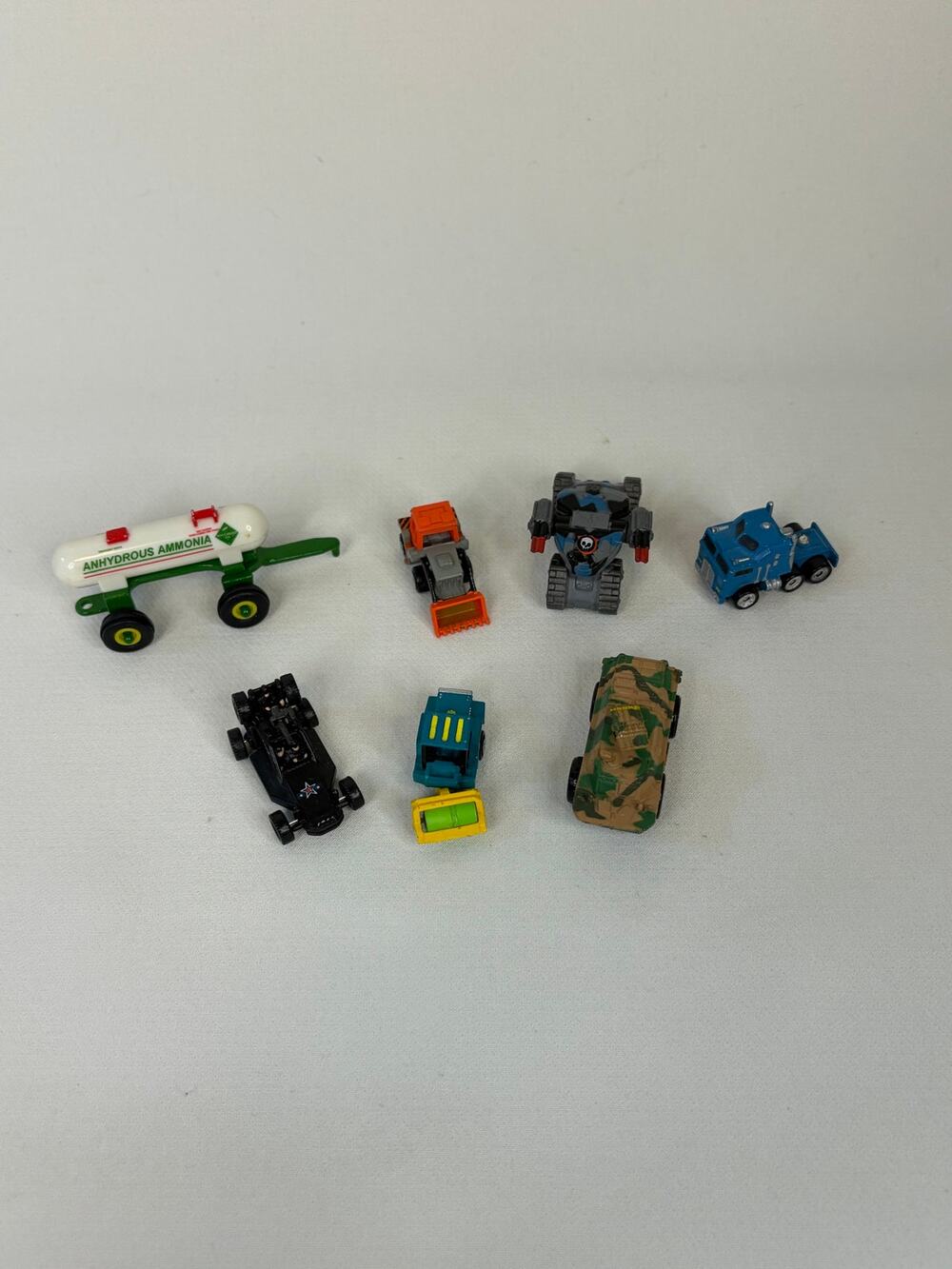 Micro Machines Lot of 7pc Construction, Farm, Military Vintage